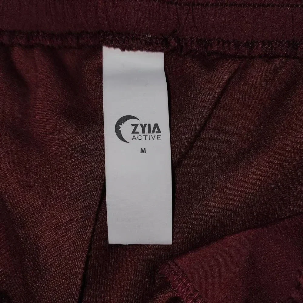 Zyia Active Womens Maroon Fleece‎ Jogger Pants Medium